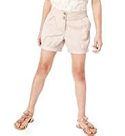 Autograph Pure Cotton Adjustable Waist Jacquard Shorts