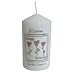 Personalised 3 Hearts Message Candle