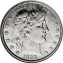 U.S. Liberty Head (Barber) Half Dollar Coin - 90% Silver