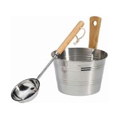 Dr. Kern 94.4122 Sauna-Set, Edelstahl, 2-teilig, Sauna Zubeh�r