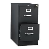310 Series 26 1/2' Deep Full Suspension File, Two Drawer, Letter, Black (HON312PP)