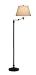Robert Abbey 2607X Wilton Swing Arm Floor Lamp in Antique Rust with Golden Saki Shade Image