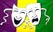 5ft x 3ft Comedy & Tragedy Theatrical Masks Material Flag