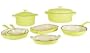 FancyCook 9-Piece Enamel Cast Iron Yellow Cookware Set. Spring Super Sale!