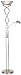 Satin Nickel Spiral With Side Light Torchiere Floor Lamp