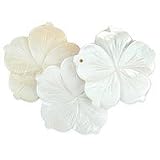 Natural Elegance Mother Of Pearl Pendants: Natural Flower, White, 3/Pkg.