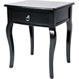 IMAGE OF Country French Black 1-Drawer Accent Table -- Powell 502-544