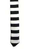 RETRO BLACK AND WHITE STRIPE SKINNY TIE