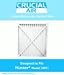 Crucial Air Purifier Filter – Compatible with HUNTER® Brand Filter Part # 30931 – Models 30201, 30212, 301213, 30240, 30241, 30251, 30378, 30379, 30380, 30381, 30382, 30383 – Bulk Packs (1 Pack)