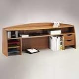 Buddy Products 1134-11 Wood 4-shelf/2-drawer unit, space saver, 58w x 12d x 21-1/4h, medium oak