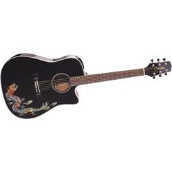 Takamine Acoustic/Electric Cutaway Guitar Dragon Finish EG531SC-DR