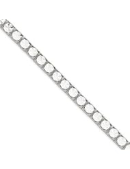 Beautiful 14k White Gold Starburst 7 Inch Bracelet w/ Lobster Clasp