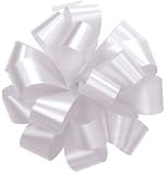 Set of 10 WHITE Pom Pom, Pull Bows, 5