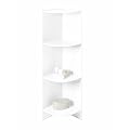 Schardt 07 010 02 00 Eckregal weiss , 3 B�den, H�he: 135cm,  Seitenw�nde je 35 cm breit