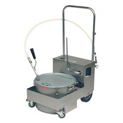 MirOil BD505A Fryer Filter Machine - Discard Trolleys, Electric 55 pound Capacity