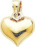 14K Gold Puffed Heart Pendant