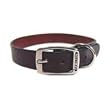 Hamilton Creased Leather Dog Collar, Burgundy, 26" x 1"