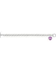 Sweethearts® Enamel Heart Charm Bracelet Sterling Silver " Diva " 85511