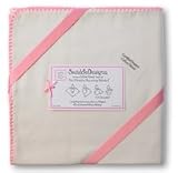 Swaddle Designs ORGANIC Ultimate Recieving Blanket - Bright Pink Trim
