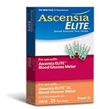 Ascensia Elite Blood Glucose Strips 3911 (Glucometer Elite Strips) - 25 ea