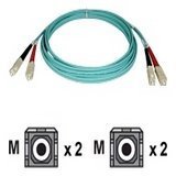 Tripp Lite N806-15M 10Gb Multimode Duplex 50/125 LSZH Aqua Fiber Patch Cable SC/SC - 15M (50ft)