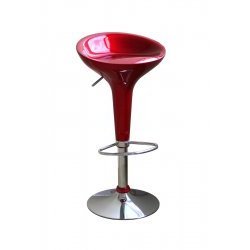 Set of 2 Juno Bar Stools - Red (Red) (24H x 20W x 17D) by Wholesale Interiors, Inc.