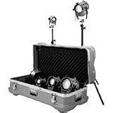Arri Tungsten Fresnel Lighting Kit with 5 Fresnels, Bulbs and Accessories, 1,900 Watts, 220 Volts.