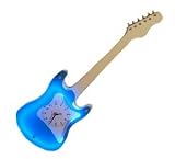 Guitar Clock With Blue Neon