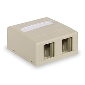 Hubbell Infin-e-Station Surface Mount Box - Surface mount box - electric ivory - 2 ports