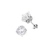 Sterling Silver Round Earrings - Stamping - 3 mm