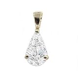 EGL Certified 5.01ct H/IF Pear Cut Diamond Solitaire Pendant in 18ct Solid Yellow Gold