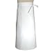 San Jamar A008 Cotton Chef Bistro Apron with Two Pockets, 38" Length x 32" Width, White
