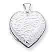 Sterling Silver Scrolled Heart Locket