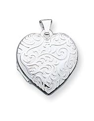 Sterling Silver Scrolled Heart Locket