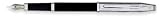 Cross Century II Chrome & Translucent Black Lacquer Fountain Pen with X-Fine Stainless Nib