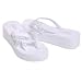 ESNY Occasions Wedge Wedding Flip Flops with Satin Bow