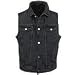 Men's Black Denim Jean Vest MV107Black Image