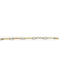14k Imported Two Tone Bracelet 7"