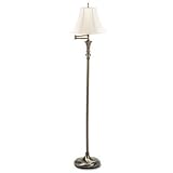 IMAGE OF Ledu Antique Brass Swing Arm Floor Lamp