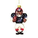 SC Sports Buffalo Bills Glass Football Player Ornament - Buffalo Bills Set of 2