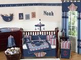 Nautical Nights Boys Sailboat Baby Bedding 9pc Crib Set