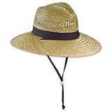 Wrangle Mountain Straw/Navy Blue Fishing Hat