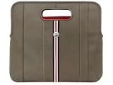 Crumpler Executive Rice Laptop Leather Bag (Size XL,M 13 inch and A4 Documents) - Grey / Red