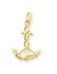 14k Gold Anchor Charm