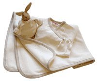 Sckoon Organic Cotton Brown Edge Kimono Set - Size 3-6 Months