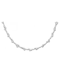 MMA Silver - 14 inch + 3 inch Extension 3 Strand Necklace with 3mm and 4mm Beads