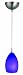 Design House 516831 Preston Collection Art Glass Pend-Light, 7-7/8-Inch by 4-3/8-Inch, Satin Nickel Finish with Blue with White Inside