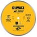 DeWalt DW4761 10-Inch Wet Cutting Continuous Rim Saw Blade with 5/8-Inch Arbor for Ceramic or Tile