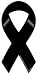 Plain Black Remembrance 8 Ribbon Car Magnet