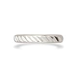 Baby Band Ring Diamond Cut Sterling Silver 2.5mm